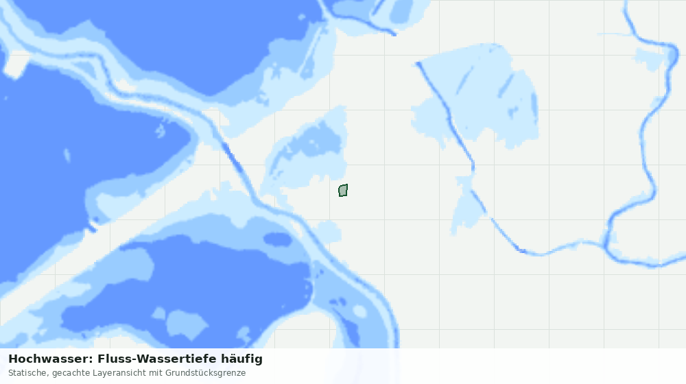 Statische Kartenansicht: Hochwasser: Fluss-Wassertiefe häufig