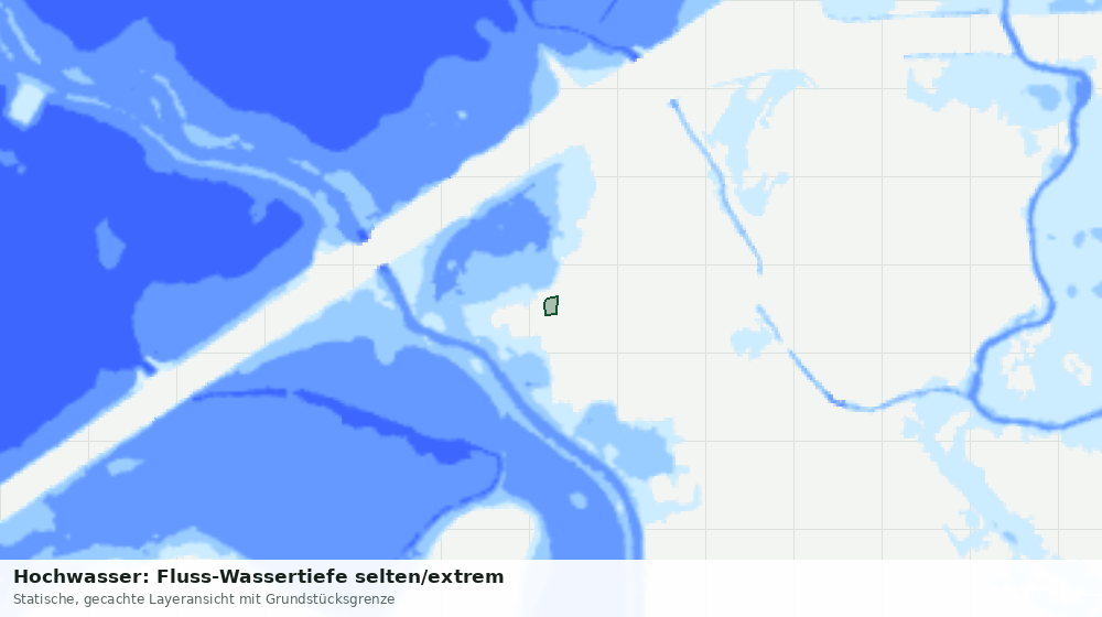 Statische Kartenansicht: Hochwasser: Fluss-Wassertiefe selten/extrem