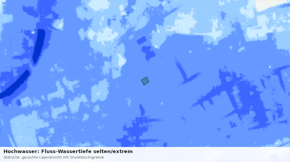 Statische Kartenansicht: Hochwasser: Fluss-Wassertiefe selten/extrem