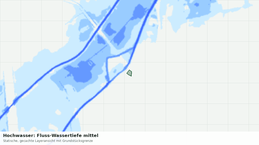 Statische Kartenansicht: Hochwasser: Fluss-Wassertiefe mittel