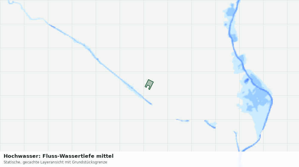 Statische Kartenansicht: Hochwasser: Fluss-Wassertiefe mittel