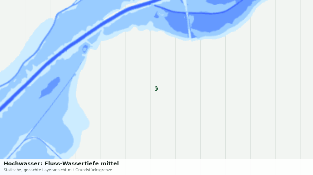 Statische Kartenansicht: Hochwasser: Fluss-Wassertiefe mittel