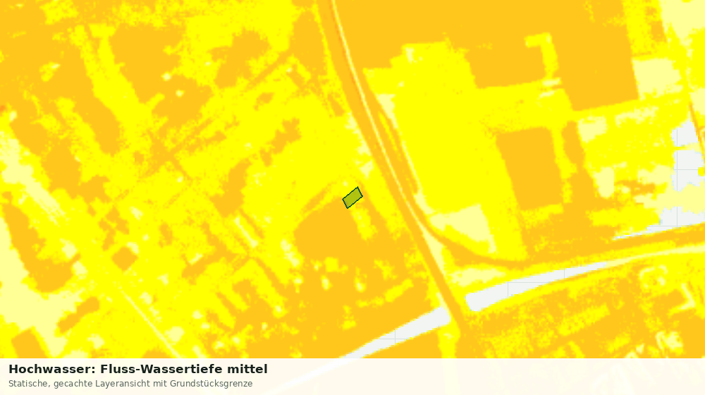 Statische Kartenansicht: Hochwasser: Fluss-Wassertiefe mittel