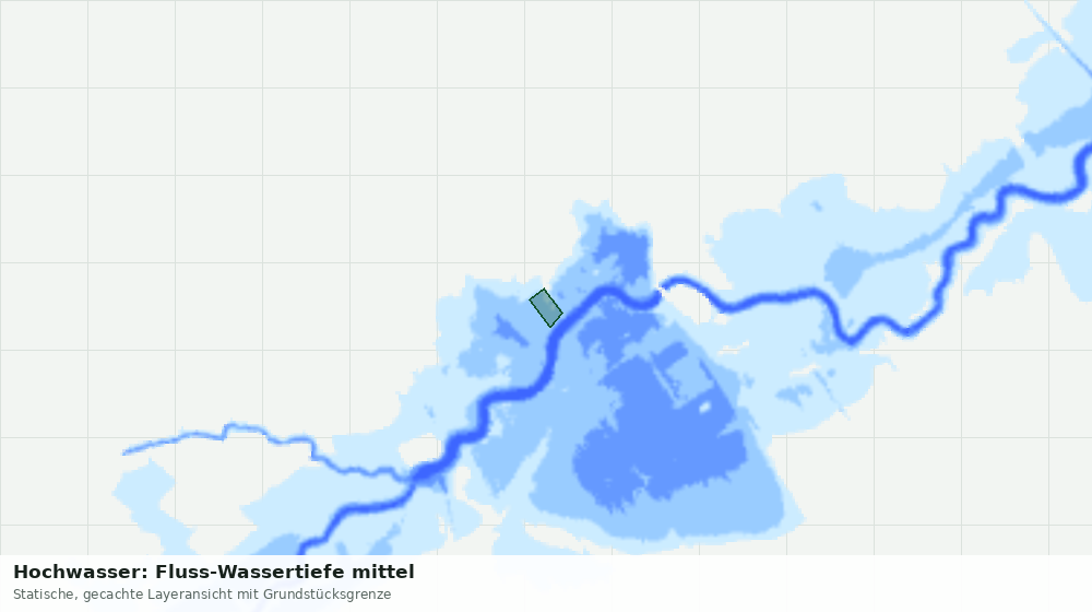 Statische Kartenansicht: Hochwasser: Fluss-Wassertiefe mittel
