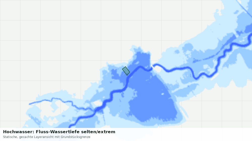 Statische Kartenansicht: Hochwasser: Fluss-Wassertiefe selten/extrem