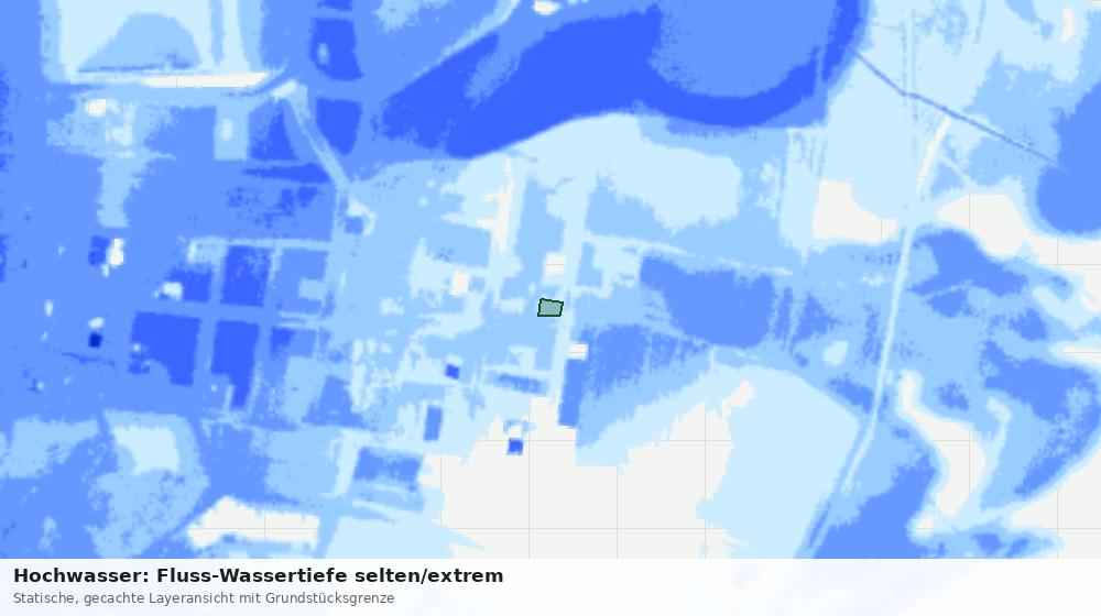 Statische Kartenansicht: Hochwasser: Fluss-Wassertiefe selten/extrem