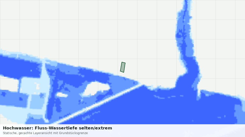 Statische Kartenansicht: Hochwasser: Fluss-Wassertiefe selten/extrem
