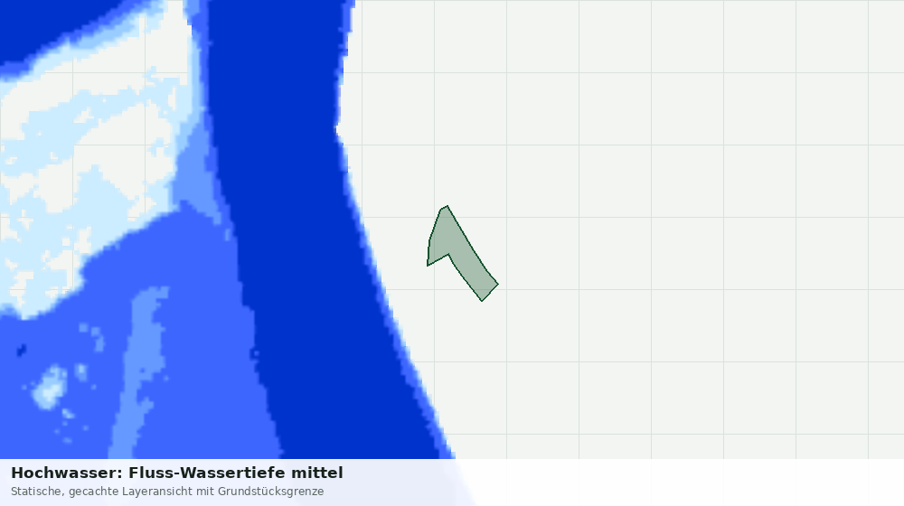 Statische Kartenansicht: Hochwasser: Fluss-Wassertiefe mittel