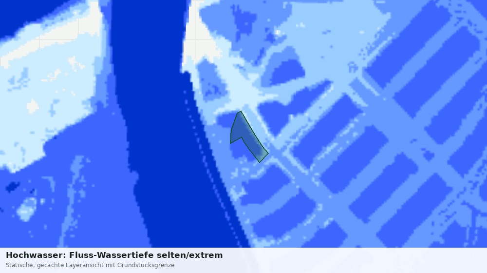 Statische Kartenansicht: Hochwasser: Fluss-Wassertiefe selten/extrem