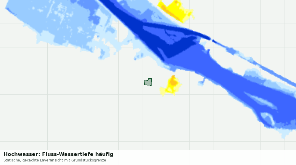 Statische Kartenansicht: Hochwasser: Fluss-Wassertiefe häufig