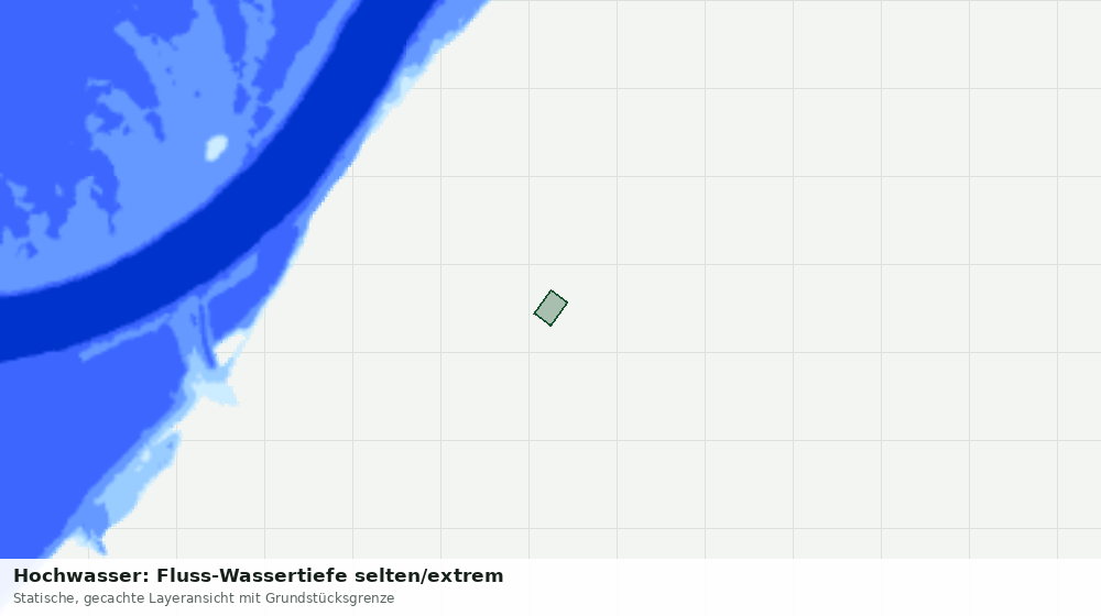 Statische Kartenansicht: Hochwasser: Fluss-Wassertiefe selten/extrem