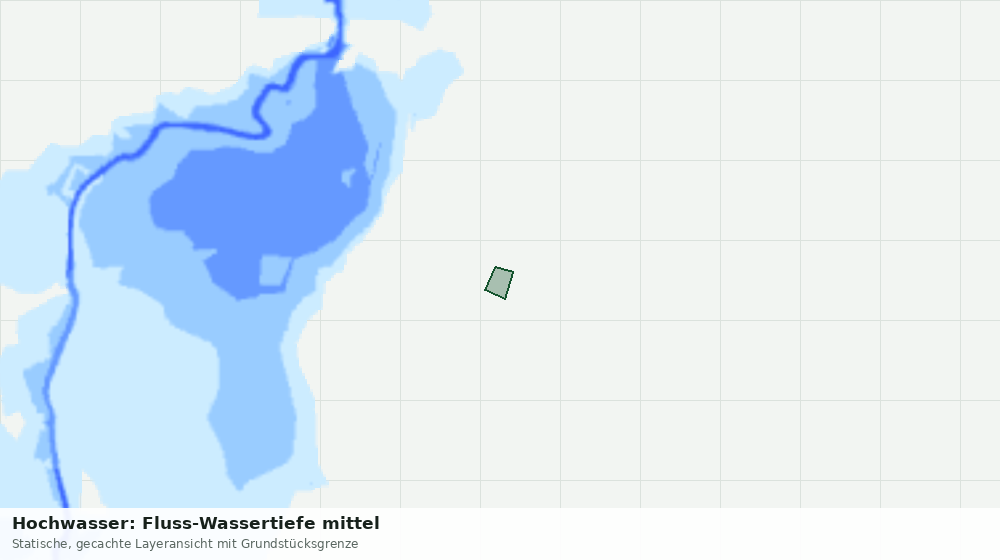 Statische Kartenansicht: Hochwasser: Fluss-Wassertiefe mittel