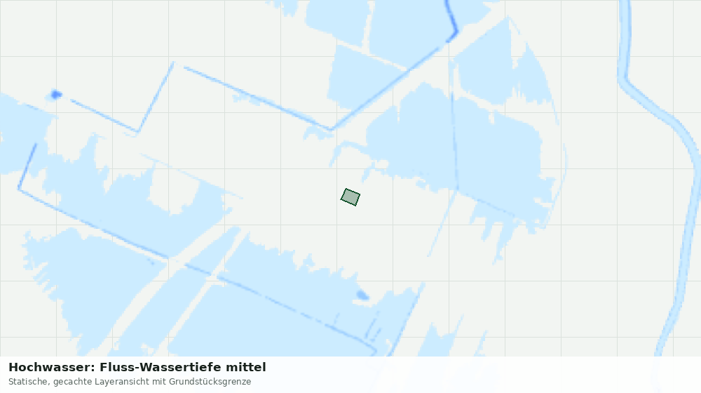 Statische Kartenansicht: Hochwasser: Fluss-Wassertiefe mittel