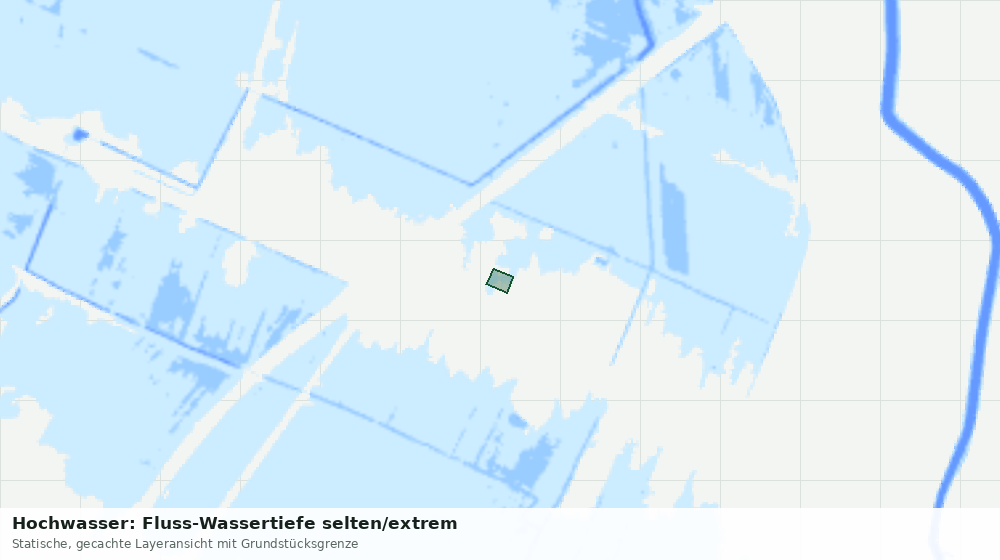 Statische Kartenansicht: Hochwasser: Fluss-Wassertiefe selten/extrem