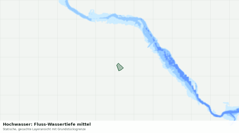 Statische Kartenansicht: Hochwasser: Fluss-Wassertiefe mittel