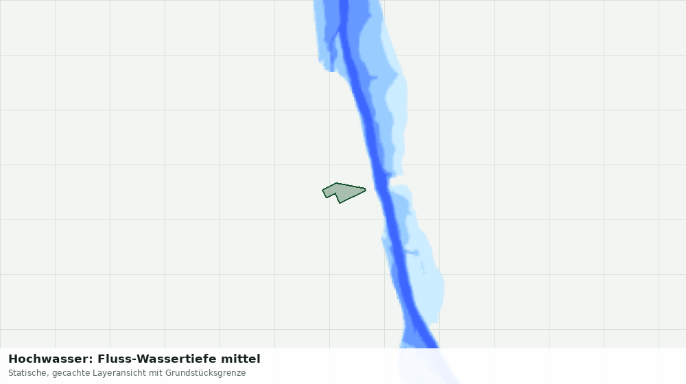 Statische Kartenansicht: Hochwasser: Fluss-Wassertiefe mittel