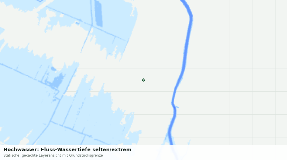 Statische Kartenansicht: Hochwasser: Fluss-Wassertiefe selten/extrem