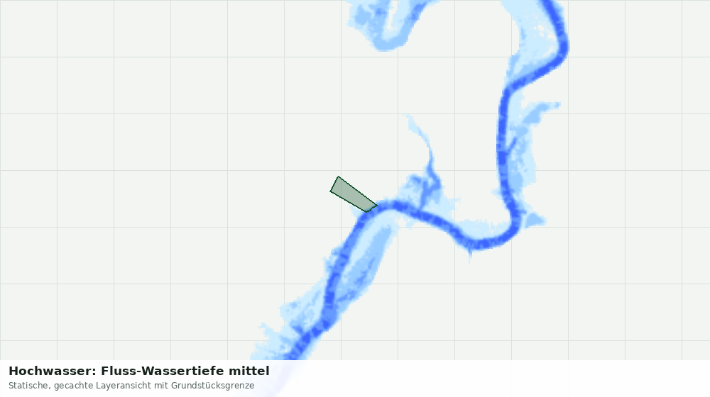 Statische Kartenansicht: Hochwasser: Fluss-Wassertiefe mittel