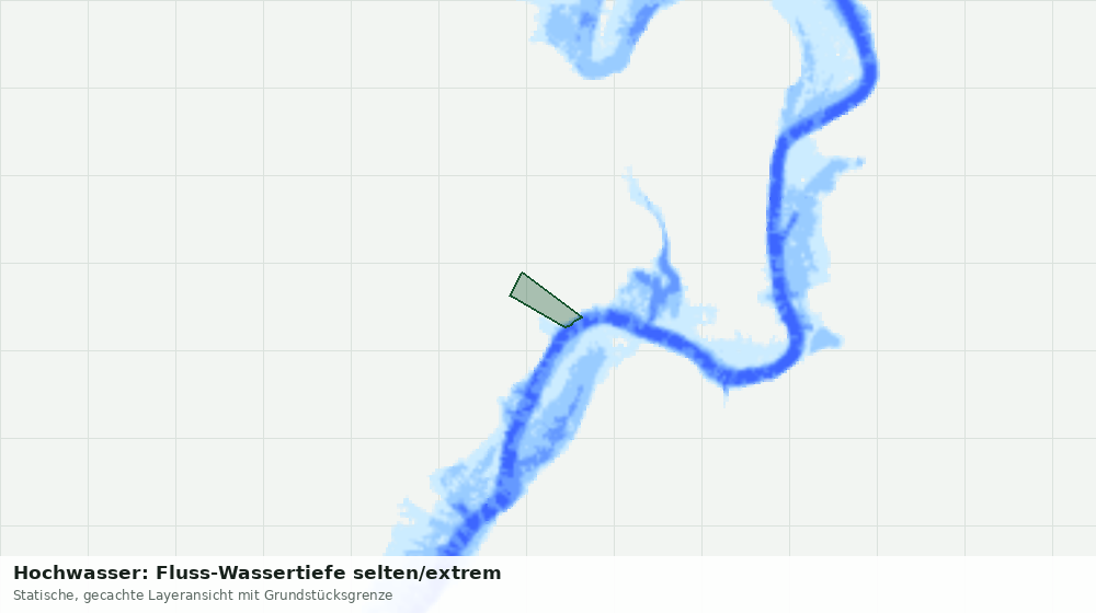 Statische Kartenansicht: Hochwasser: Fluss-Wassertiefe selten/extrem