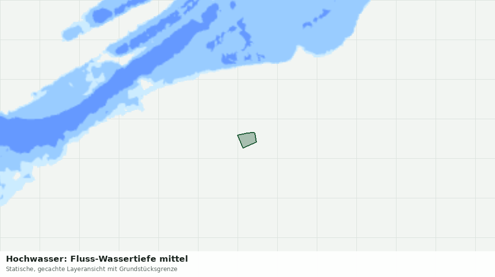 Statische Kartenansicht: Hochwasser: Fluss-Wassertiefe mittel