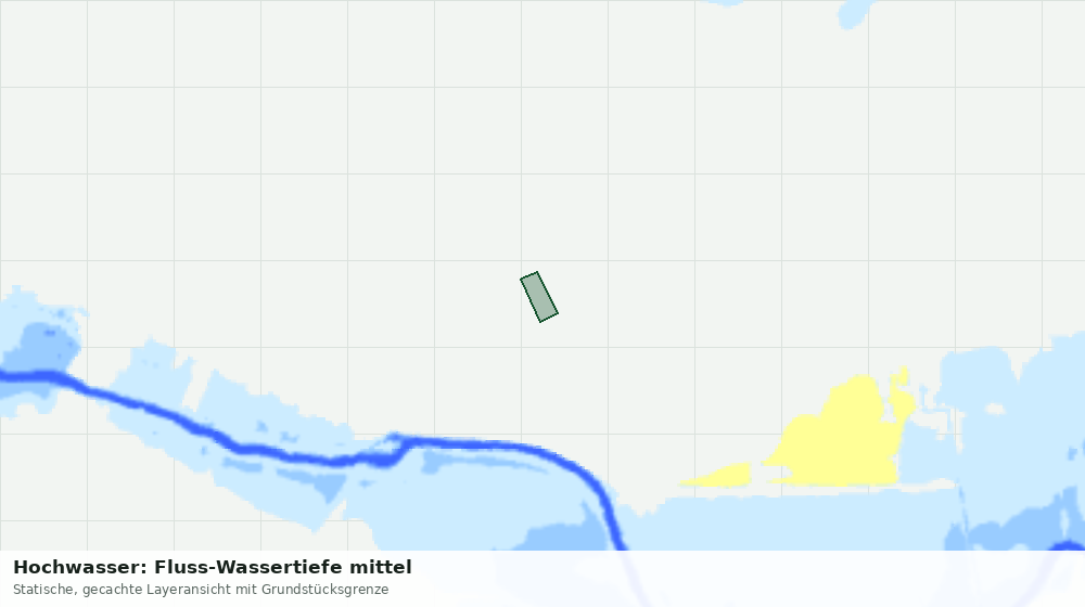 Statische Kartenansicht: Hochwasser: Fluss-Wassertiefe mittel