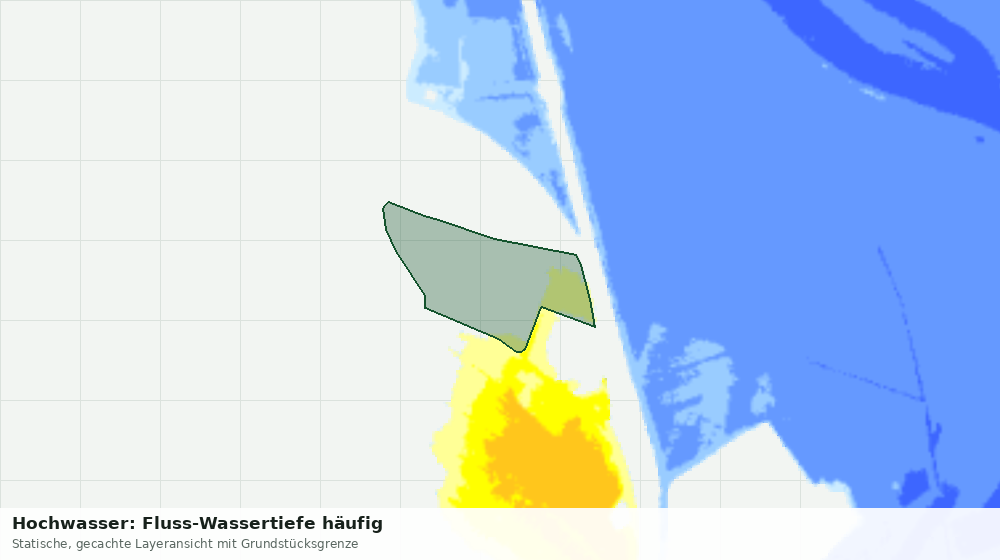 Statische Kartenansicht: Hochwasser: Fluss-Wassertiefe häufig