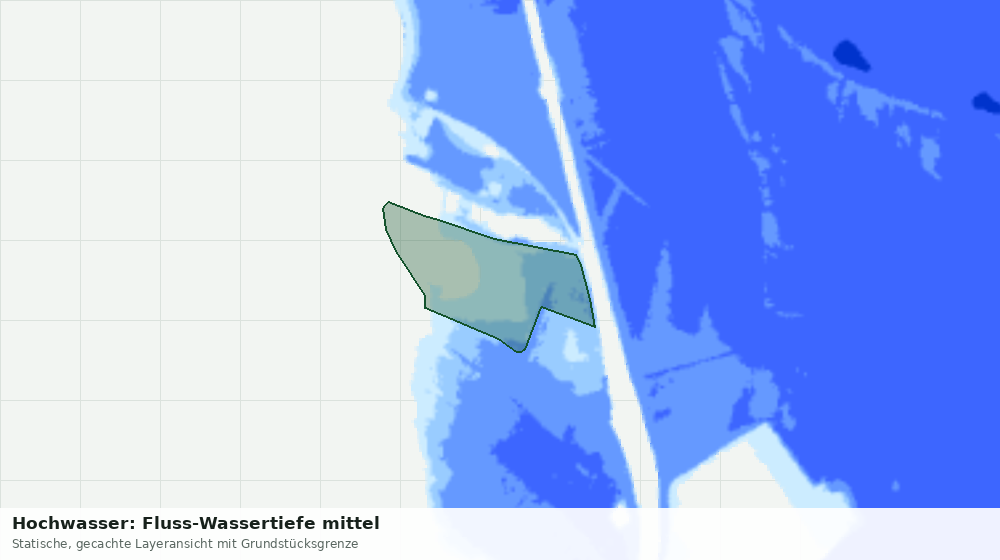 Statische Kartenansicht: Hochwasser: Fluss-Wassertiefe mittel