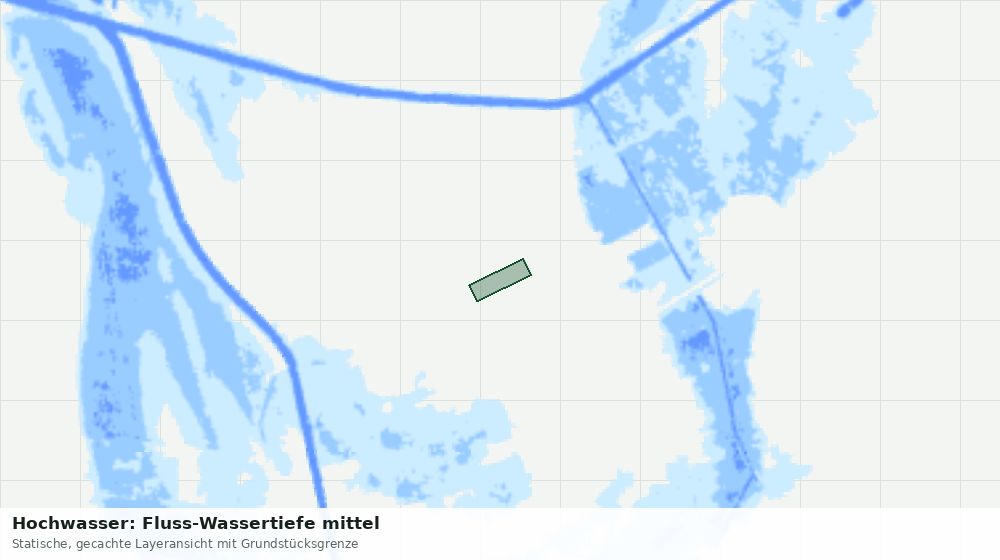 Statische Kartenansicht: Hochwasser: Fluss-Wassertiefe mittel