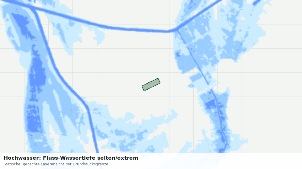 Statische Kartenansicht: Hochwasser: Fluss-Wassertiefe selten/extrem