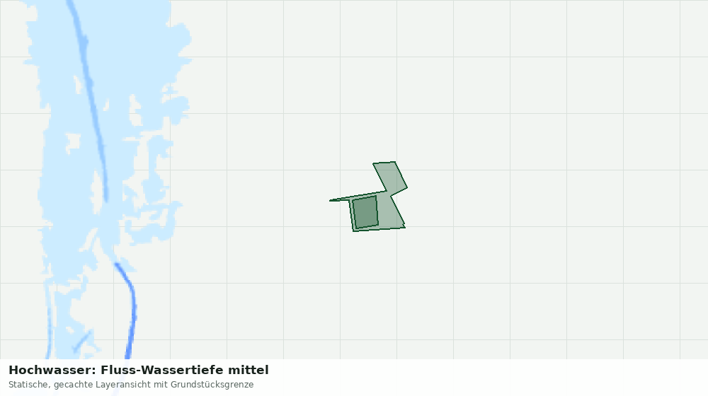 Statische Kartenansicht: Hochwasser: Fluss-Wassertiefe mittel