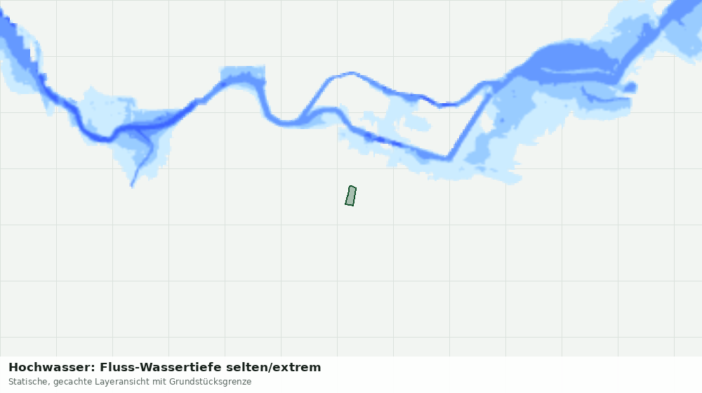 Statische Kartenansicht: Hochwasser: Fluss-Wassertiefe selten/extrem