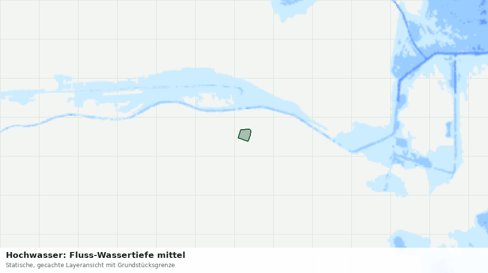 Statische Kartenansicht: Hochwasser: Fluss-Wassertiefe mittel