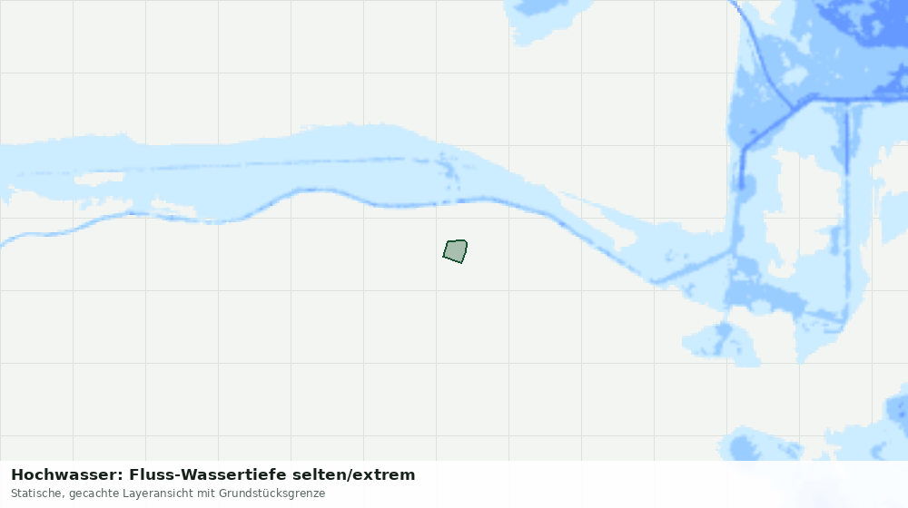 Statische Kartenansicht: Hochwasser: Fluss-Wassertiefe selten/extrem