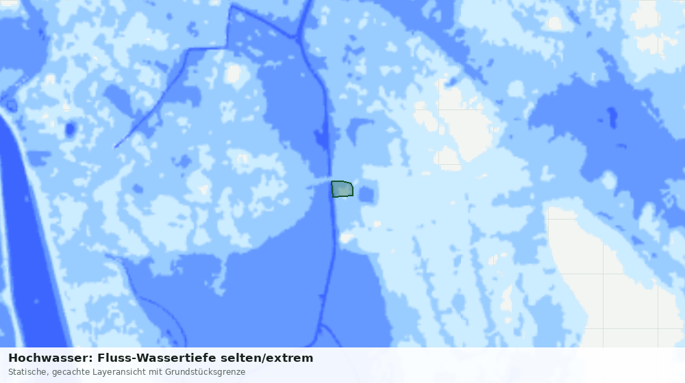 Statische Kartenansicht: Hochwasser: Fluss-Wassertiefe selten/extrem