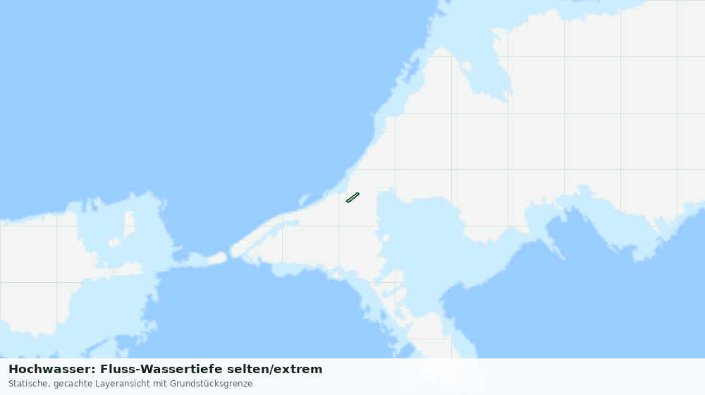 Statische Kartenansicht: Hochwasser: Fluss-Wassertiefe selten/extrem