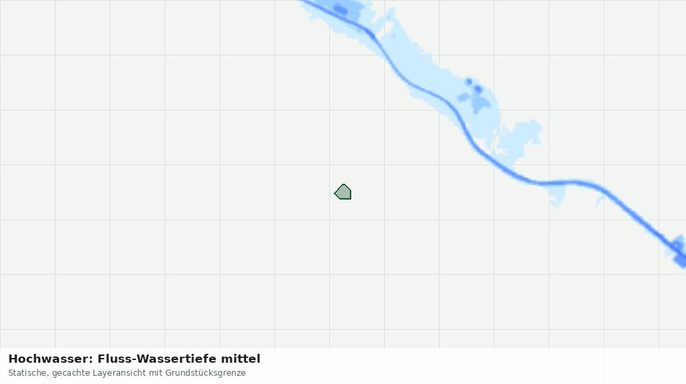 Statische Kartenansicht: Hochwasser: Fluss-Wassertiefe mittel