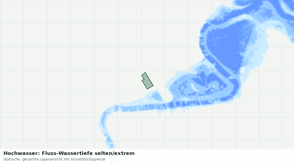 Statische Kartenansicht: Hochwasser: Fluss-Wassertiefe selten/extrem