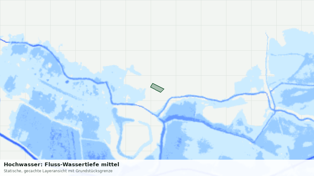 Statische Kartenansicht: Hochwasser: Fluss-Wassertiefe mittel