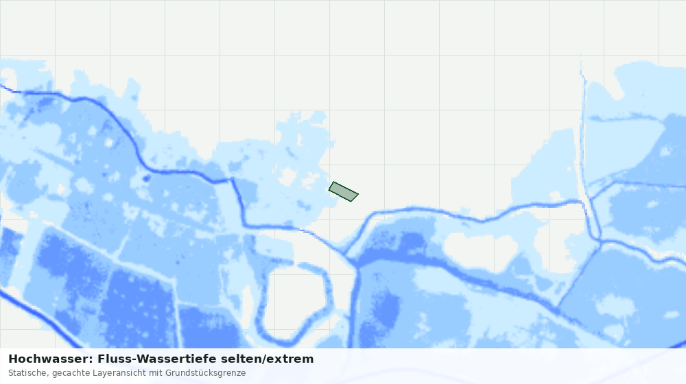 Statische Kartenansicht: Hochwasser: Fluss-Wassertiefe selten/extrem