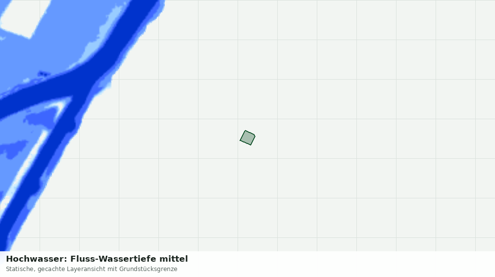 Statische Kartenansicht: Hochwasser: Fluss-Wassertiefe mittel