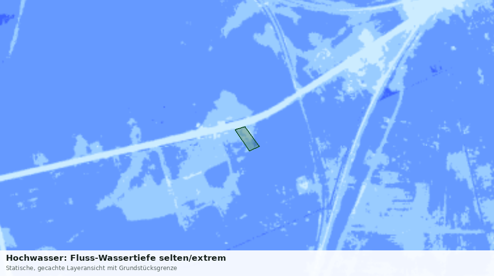 Statische Kartenansicht: Hochwasser: Fluss-Wassertiefe selten/extrem