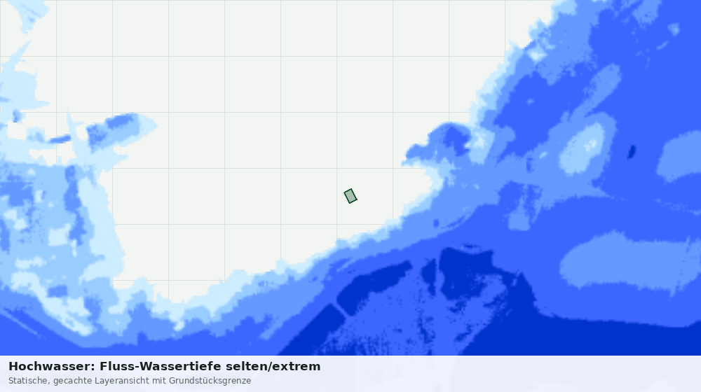 Statische Kartenansicht: Hochwasser: Fluss-Wassertiefe selten/extrem