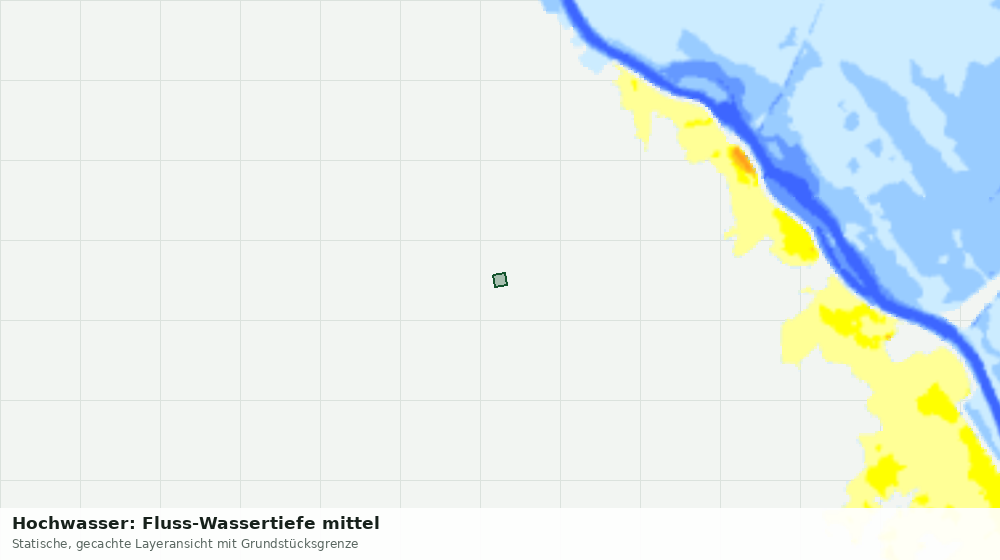 Statische Kartenansicht: Hochwasser: Fluss-Wassertiefe mittel