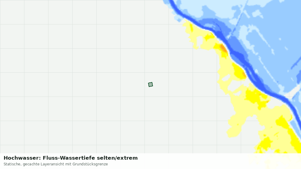 Statische Kartenansicht: Hochwasser: Fluss-Wassertiefe selten/extrem