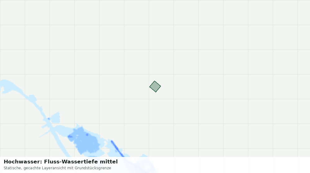 Statische Kartenansicht: Hochwasser: Fluss-Wassertiefe mittel