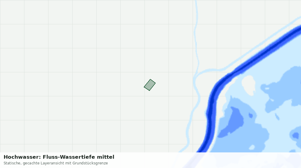 Statische Kartenansicht: Hochwasser: Fluss-Wassertiefe mittel