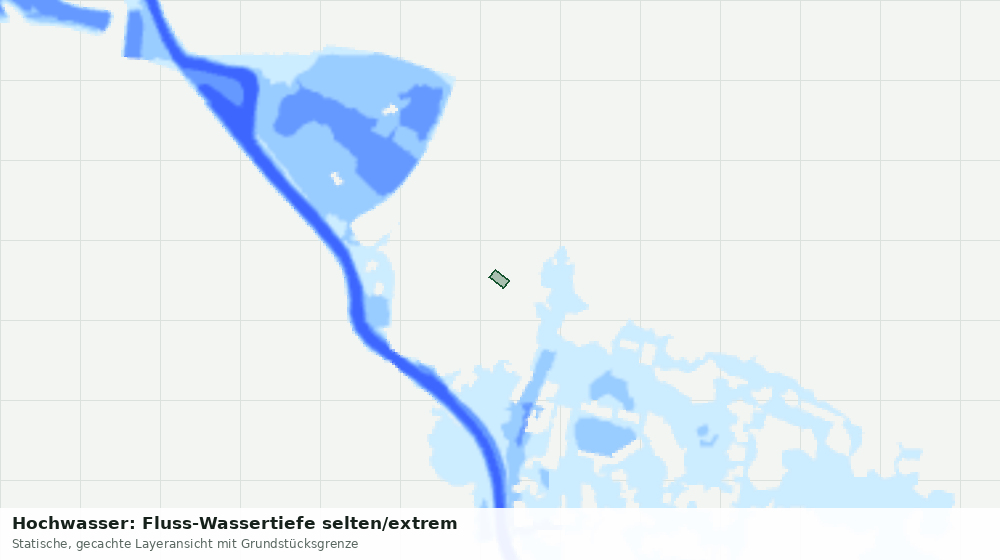 Statische Kartenansicht: Hochwasser: Fluss-Wassertiefe selten/extrem