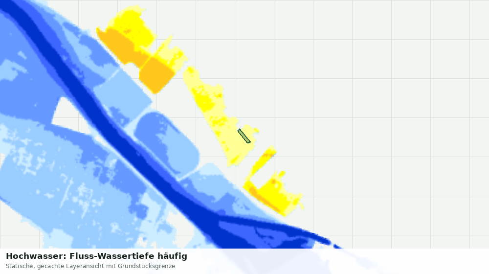 Statische Kartenansicht: Hochwasser: Fluss-Wassertiefe häufig