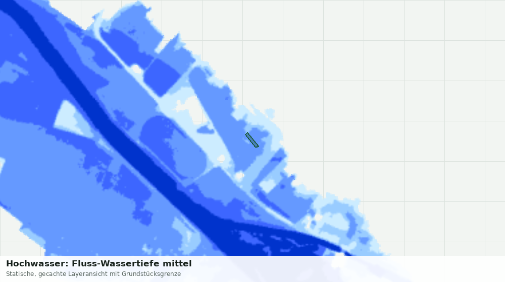 Statische Kartenansicht: Hochwasser: Fluss-Wassertiefe mittel
