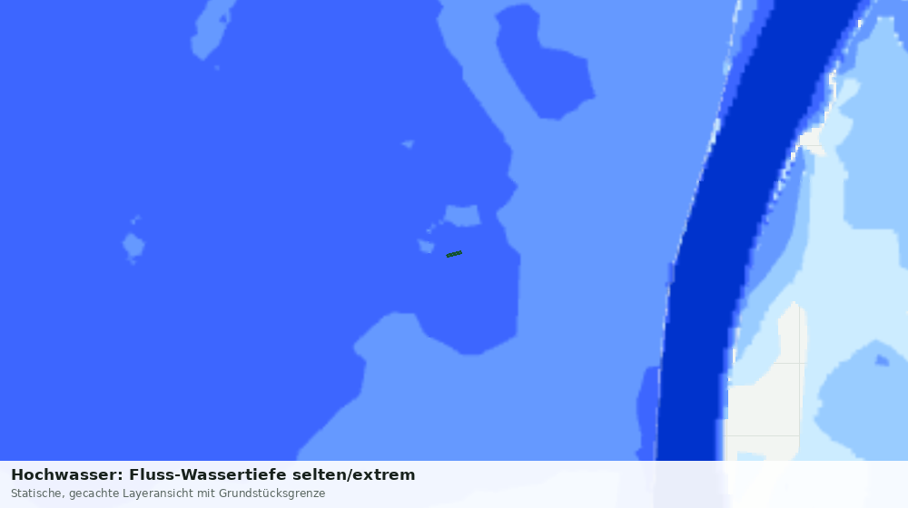 Statische Kartenansicht: Hochwasser: Fluss-Wassertiefe selten/extrem